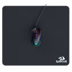 REDRAGON P031, Noir, Monochromatique, Microfibre, Caoutchouc, Soie, Base antidérapante, Tapis de souris de jeu
