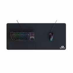 REDRAGON P032, Noir, Monochromatique, Fibre, Caoutchouc, Soie, Base antidérapante, Tapis de souris de jeu