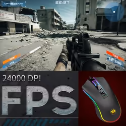 REDRAGON COBRA M711-FPS souris Droitier USB Type-A Optique 24000 DPI