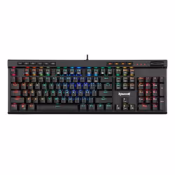 REDRAGON K580 VATA RGB, Taille réelle (100 %), USB, Clavier mécanique, QWERTY, LED RGB, Noir