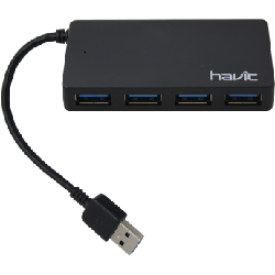 Havit Proline USB 3.0 Hub 4 port Station d'accueil USB 2.0 Noir