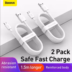 Baseus TZCAMZJ-02 câble USB 1,5 m USB A Micro-USB B Blanc - Vue supplémentaire 2