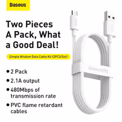 Baseus TZCAMZJ-02 câble USB 1,5 m USB A Micro-USB B Blanc - Vue supplémentaire 3