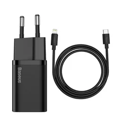 Baseus TZCCSUP-B01 chargeur d'appareils mobiles Universel Noir Secteur Charge rapide Intérieure