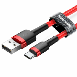 Baseus 6953156278219 câble de téléphone portable Rouge 1 m USB A USB C