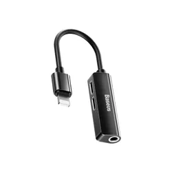Baseus L52 Male 3-in-1 câble de téléphone portable Noir Lightning Lightning, 3.5mm