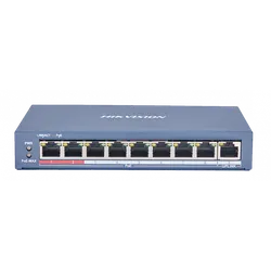 Hikvision Digital Technology DS-3E0109P-E/M commutateur réseau Non-géré L2 Fast Ethernet (10/100) Connexion Ethernet, supportant l'alimentation via ce port (PoE) Noir