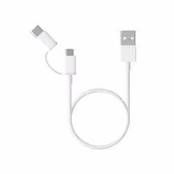 Xiaomi Mi 2-in-1 USB Cable (Micro USB to Type C) 100cm, 1 m, USB A, Micro-USB B, USB 2.0, Blanc