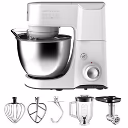 Robot Pétrin Multifonctions Midea BM2096 - Puissance 1000W - Capacité du bol 4.5L - 7x Vitesses - Fonction de minuterie: 15 m ...