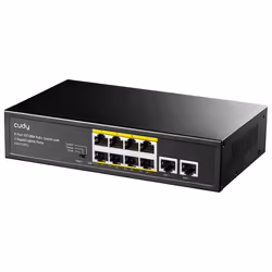 Cudy FS1010PG commutateur réseau Fast Ethernet (10/100) Connexion Ethernet, supportant l'alimentation via ce port (PoE) Noir - Vue supplémentaire 2