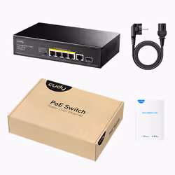 Cudy GS1005PTS1 commutateur réseau Gigabit Ethernet (10/100/1000) Connexion Ethernet, supportant l'alimentation via ce port (PoE) Noir - Vue supplémentaire 3