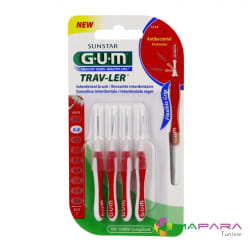 GUM Brossette TravLer Cylindrique 0 8 mm