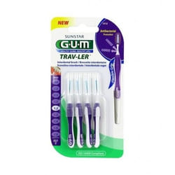 GUM Brossettes Traveler extrafine cylindrique bte de 4