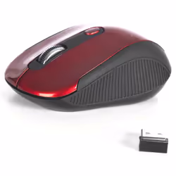 Souris sans Fil NGS Haze - Couleur Rouge et Noir - 4x Boutons - Résolution 800/1600 dpi - Fréquense sans fil 2.4 Ghz