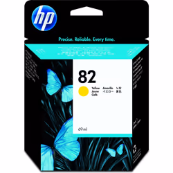 HP DesignJet 82 cartouche d'encre jaune, 69 ml, Encre à colorant, 69 ml, 1 pièce(s)