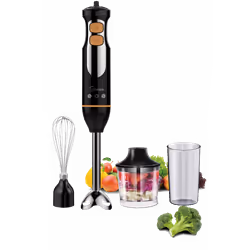 Mixeur Plongeant MIDEA avec verre doseur gradué, fouet et bol hachoir - Puissance: 400 Watts, max 700 watts - Capacité Bol: 0 ...