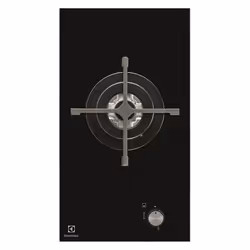 Electrolux EGC3313NVK, Noir, Intégré, Gaz, Verre/Acier inoxydable, 1 zone(s), 1 zone(s)
