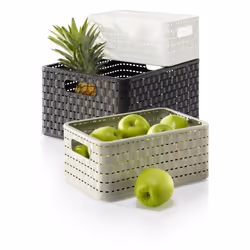 Rotho 11153 Panier de rangement Rectangulaire Blanc - Vue supplémentaire 3