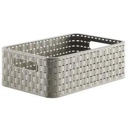 Panier de Rangement ROTHO En Aspect Rotin A5 6L - Silver