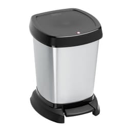 Rotho PASO 6 L Rectangulaire Polypropylène (PP) Métallique, Argent