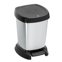 Rotho PASO 6 L Rectangulaire Polypropylène (PP) Métallique, Argent