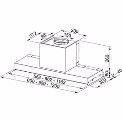 Franke Smart Style Plus 908 Intégré Acier inoxydable 550 m³/h A - Vue supplémentaire 2