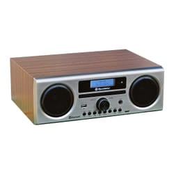 Roadstar HRA-9D+BT/WD ensemble audio pour la maison Système mini audio domestique 30 W Noir, Argent, Bois