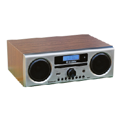 Roadstar HRA-9D+BT/WD ensemble audio pour la maison Système mini audio domestique 30 W Noir, Argent, Bois