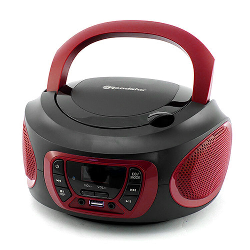 Roadstar CDR-365 U/RD Lecteur de CD Lecteur CD portable Rouge