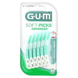 Gum Soft Picks Advanced - Bâtonnets Interdentaires fluorés x 30