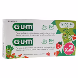 GUM Kids Dentifrice Fluoré 2-6 Ans Lot de 2 x 50 ml