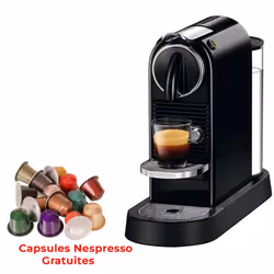 Machine à Café NESPRESSO Citiz D113 - Capacité du réservoir d'eau: 1 Litre - Capacité du conteneur de capsules utilisées: 9 c ...