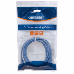 Intellinet 3m Cat5e câble de réseau Bleu U/UTP (UTP) (319775)