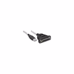 Manhattan 336581, Noir, Argent, USB A, Parallel; 25-pin, 1,8 m, Mâle/Femelle, 261 g