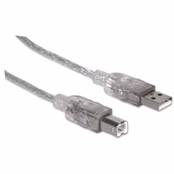 Manhattan 345408 câble USB 5 m USB 2.0 USB A USB B Argent