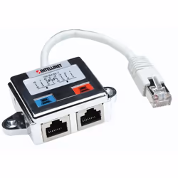 Intellinet 504195, RJ-45, 2x RJ-45, Argent