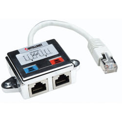 Intellinet 504195 changeur de genre de câble RJ-45 2x RJ-45 Argent