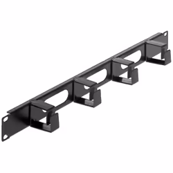 Intellinet 19" Cable Management Panel 1U, Panneau de gestion de câbles, Noir, Plastique, Acier, 1U, CE, 48,3 cm (19")