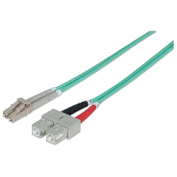Intellinet 750165 câble de fibre optique 3 m LC SC OM3 Couleur aqua (750165)