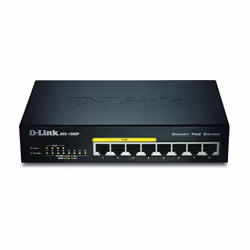 D-Link DGS-1008P/E, Non-géré, L2, Full duplex, Connexion Ethernet, supportant l'alimentation via ce port (PoE)