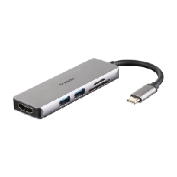 D-Link DUB-M530 station d'accueil Avec fil USB 3.2 Gen 1 (3.1 Gen 1) Type-C Aluminium, Noir (DUB-M530)