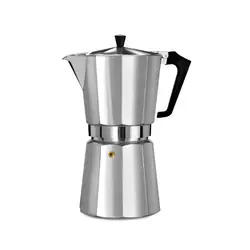 PEZZETTI Italexpress Cafetière à moka 0,3 L Aluminium, Noir