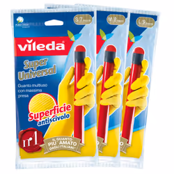 Vileda Super Universal Gants de ménage Beige, Jaune Coton, Latex - Vue supplémentaire 4