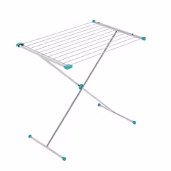 Colombo New Scal Gazzella 10 Séchoir à linge avec ailes repliables Gris, Turquoise