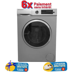 Machine à laver Frontale SCHNEIDER avec Afficheur 9 KG Moteur Inverter Silver