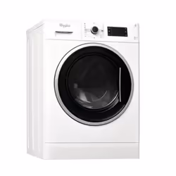 Whirlpool WWDC 9614, Charge avant, Pose libre, Blanc, Gauche, Boutons, Rotatif, Acier inoxydable