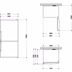 Whirlpool W84BE72X réfrigérateur-congélateur Pose libre 558 L Gris - Vue supplémentaire 7