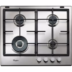 Whirlpool GMA 6422IX, Acier inoxydable, Comptoir, 59 cm, Gaz, En fonte, 4 zone(s)