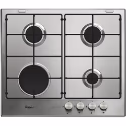 Whirlpool GMA 6410/IX, Acier inoxydable, Intégré, Gaz, Acier inoxydable, 4 zone(s), 4 zone(s)