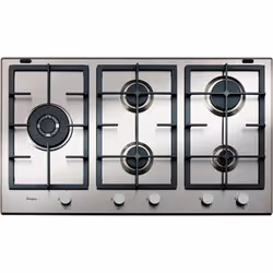 Whirlpool GMA9522/IX, Acier inoxydable, Intégré, Gaz, Acier inoxydable, 5 zone(s), 5 zone(s)